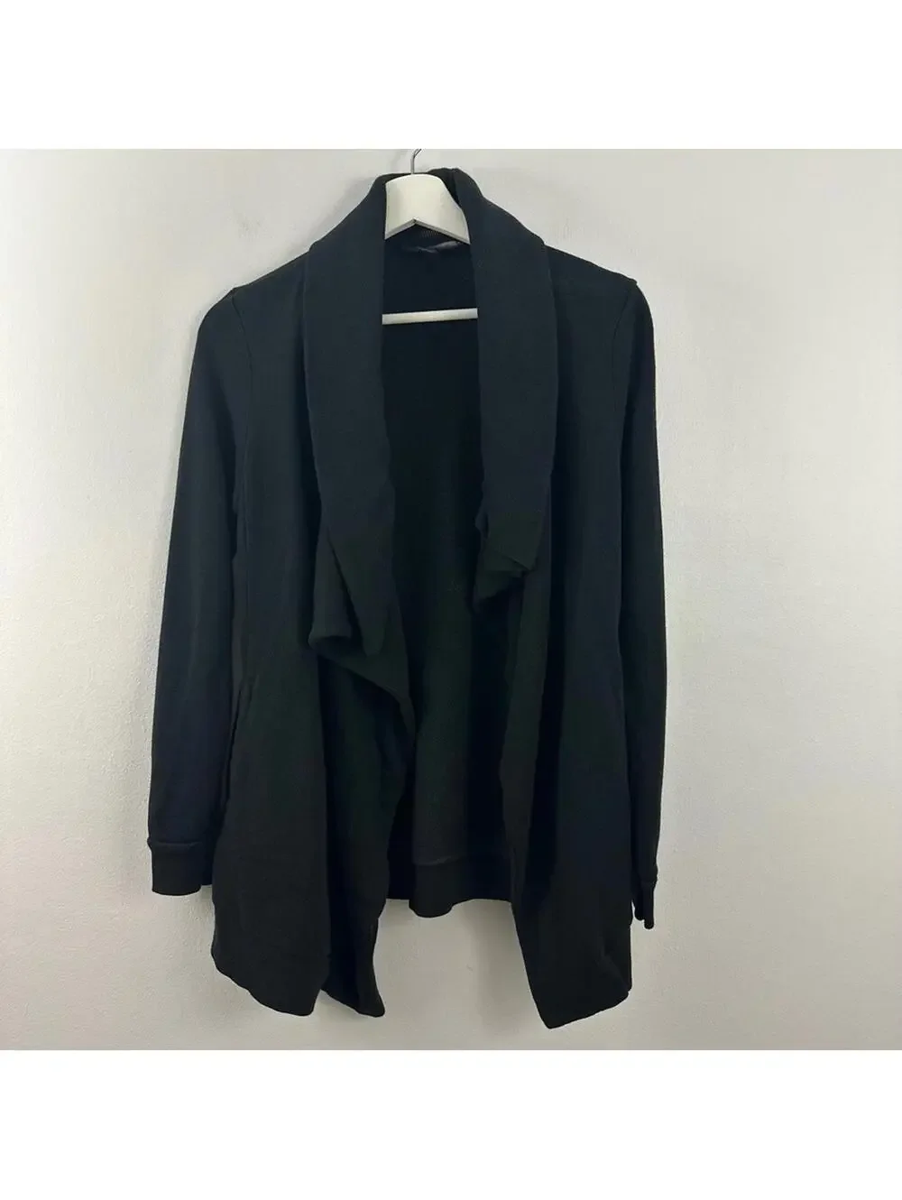 All Saints Women’s Dahlia Drapey Sweatshirt Cardigan in Black Size S